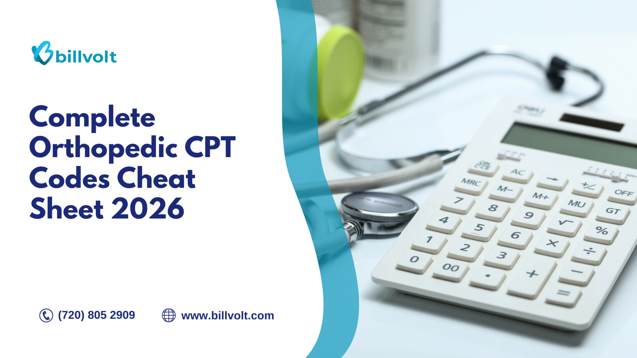 Complete Orthopedic CPT Codes Cheat Sheet 2026 - Billvolt